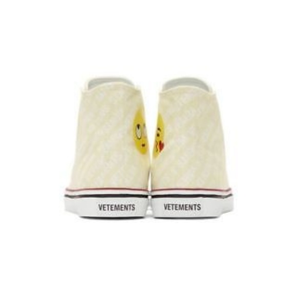 AUTH NIB Vetements emoji hIgh top sneakers sz 41 - Picture 3 of 7